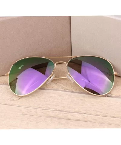 Popular Sunglasses - popular Sunglasses New metal resin sun 3025 wholesale - Gold Frame Purple Mercury - CR18AA236LY $53.65 G...