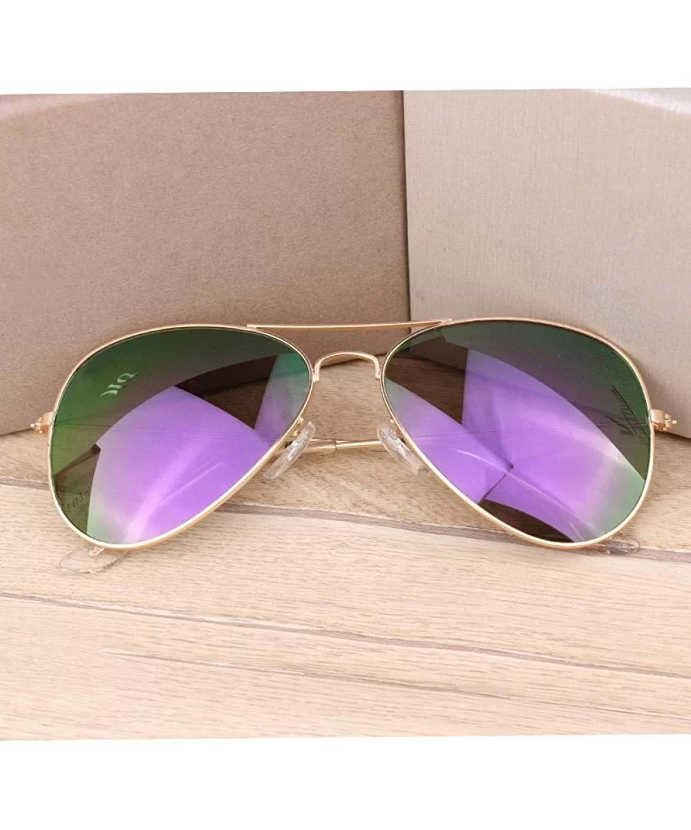 Popular Sunglasses - popular Sunglasses New metal resin sun 3025 wholesale - Gold Frame Purple Mercury - CR18AA236LY $53.65 G...