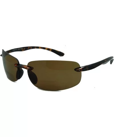 Lovin Maui Wrap Polarized Nearly invisible Line Bifocal Sunglasses - Tortoise - CQ12INPRTTZ $58.47 Rectangular