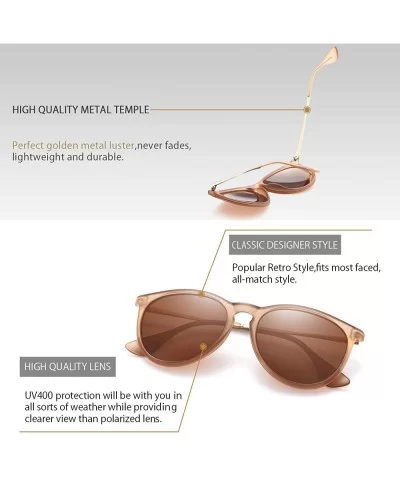 Sunglasses for Women Men Polarized uv Protection Fashion Vintage Round Classic Retro Aviator Mirrored Sun glasses - CI18UDGN4...