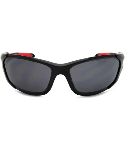 Sports Sunglasses with Flash Mirrored Lens 570062/FM - Matte Black - CM125WNSHD3 $14.14 Sport