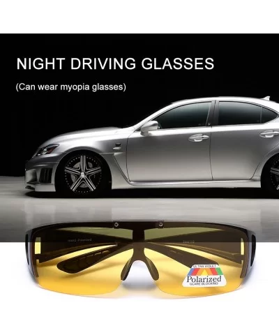 Glasses Goggles Polarized Driving Sunglasses - Yellow - C818CXCRECS $25.30 Goggle
