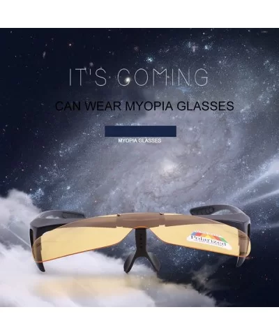 Glasses Goggles Polarized Driving Sunglasses - Yellow - C818CXCRECS $25.30 Goggle