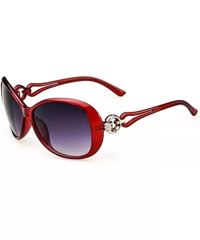 Women Sunglasses Fashion Oval Shape UV400 Framed Sunglasses Retro Goggles Eyeglasses - Color 5 - CU18WGOZ3UT $14.62 Oversized