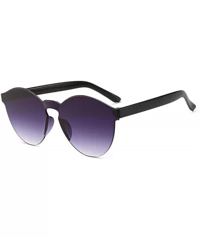 Unisex Fashion Candy Colors Round Outdoor Sunglasses Sunglasses - Gray - C0199L8S888 $19.55 Round