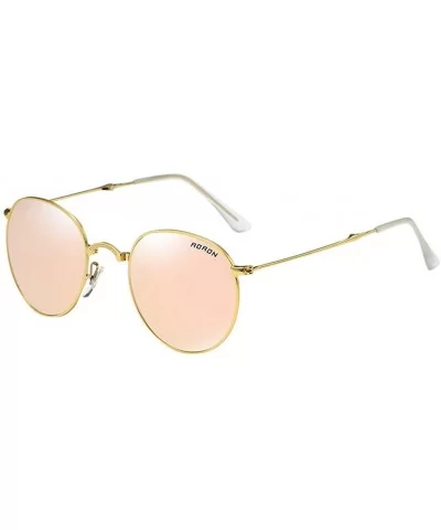 Fashion Men Womens Sunglasses Folded Polarized UV 400 Retro Vintage Round Frame Glasses - Coffee - CW196E9EH40 $75.22 Round