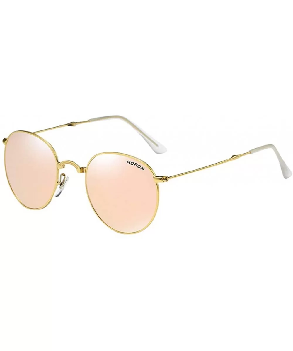 Fashion Men Womens Sunglasses Folded Polarized UV 400 Retro Vintage Round Frame Glasses - Coffee - CW196E9EH40 $75.22 Round