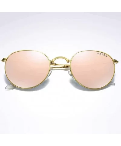 Fashion Men Womens Sunglasses Folded Polarized UV 400 Retro Vintage Round Frame Glasses - Coffee - CW196E9EH40 $75.22 Round