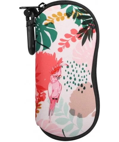 Sunglasses Soft Case Ultra Light Neoprene Zipper Eyeglass Case with Belt Clip - Parrot Tree - CM198RYN0E8 $11.88 Aviator