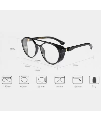 Fashion Men's Sunglasses Retro Circle for Women UV Protection Shades Eyewear - Black - CN18G7SYROW $15.08 Wayfarer