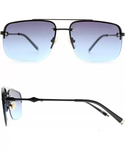 F053 Fashion Square- for Mens 100% UV PROTECTION - Black-blue - CP192T0ZETA $28.20 Square