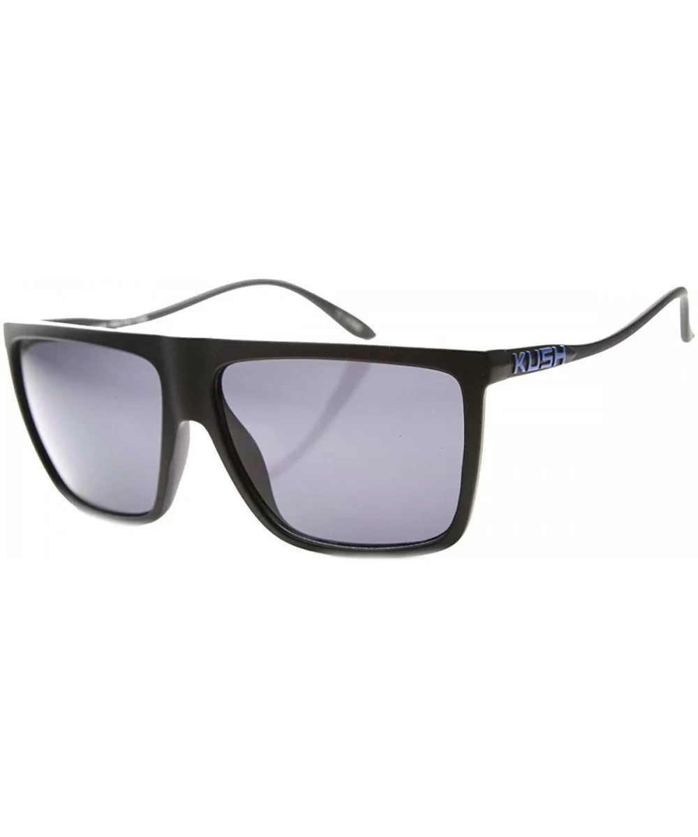 Lightweight Flat Top Sports Plastic Wire Frame Sunglasses - Black-blue Smoke - CJ11Y9O5NCZ $11.82 Sport