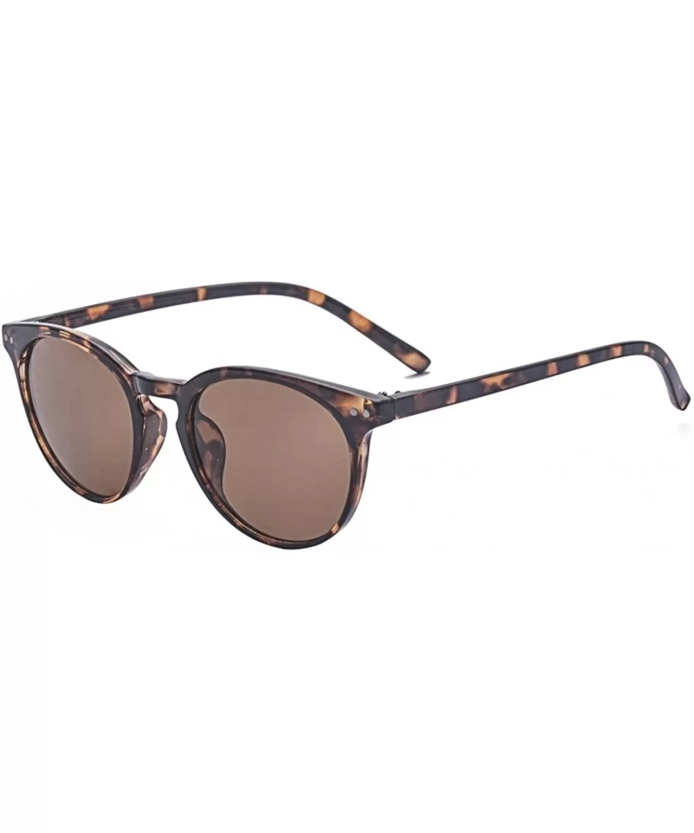 Vintage Inspired Small Round Sunglasses for Men or Women - Tortoise Brown - C118DUTH5DE $11.69 Round