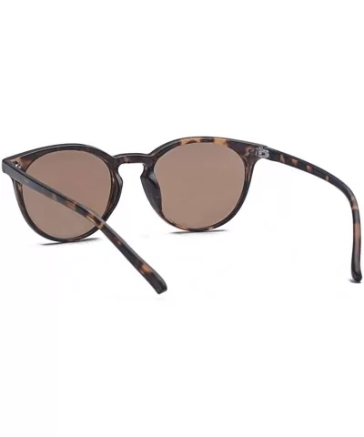 Vintage Inspired Small Round Sunglasses for Men or Women - Tortoise Brown - C118DUTH5DE $11.69 Round