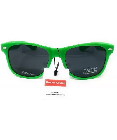 Sunglasses Classic 80's Vintage Style Design - Green - CF11JWUDM3X $10.31 Rimless