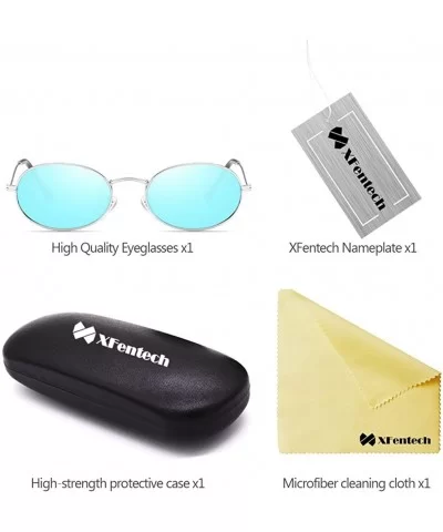 Cute Women's Eyewear Round Shape Retro Sunglasses - Silver Frame Blue Lens - C018C6AG9L7 $11.71 Round