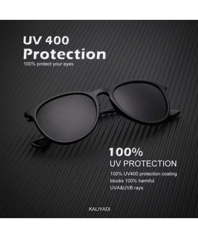 Polarized Sunglasses for Men and Women Matte Finish Sun glasses Color Mirror Lens 100% UV Blocking - CX194GH37W5 $17.44 Aviator