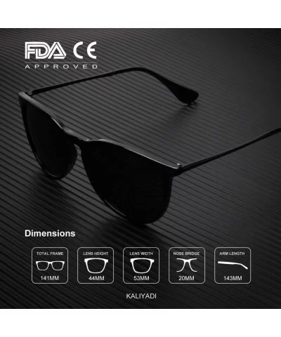 Polarized Sunglasses for Men and Women Matte Finish Sun glasses Color Mirror Lens 100% UV Blocking - CX194GH37W5 $17.44 Aviator