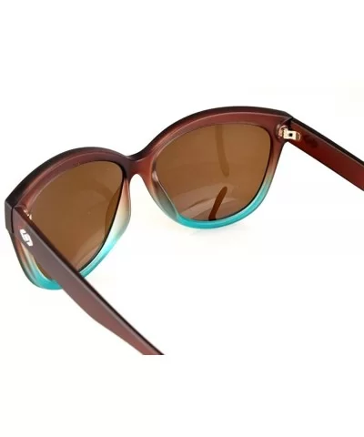 Miami Women's Cateye Polarized Sunglasses Retro - Multiple Options - Brown - C012N81YSMA $26.98 Round