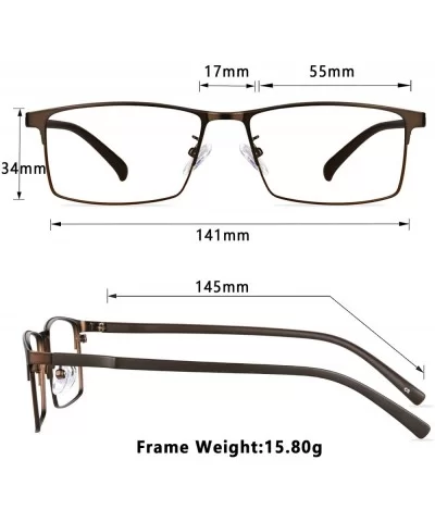 Transparent Headaches Eyestrain Magnification - 89088_brown - CE18Q0A93D5 $39.62 Semi-rimless