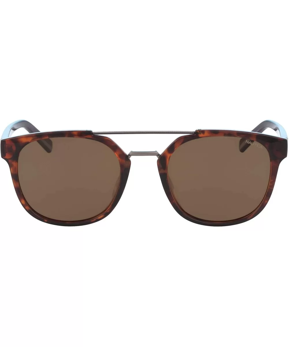 Men's N3637sp Round Sunglasses - Dark Tortoise/Brown Polarized - C918QCAHU56 $89.76 Round