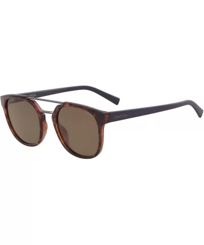 Men's N3637sp Round Sunglasses - Dark Tortoise/Brown Polarized - C918QCAHU56 $89.76 Round