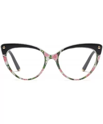 Unisex Retro Plastic Metal Round Full Frame Cat Eye Design Sunglasses - Black Pink - CO18T3QYQNC $16.20 Cat Eye