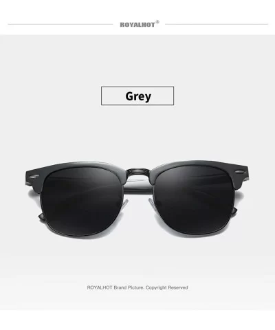 Men Women Polarized Alloy Sunglasses Aluminum Magnesium Frame Sun Glasses Driving Glasses Male 90089 - Grey - CA18WA968KY $23...