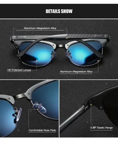 Men Women Polarized Alloy Sunglasses Aluminum Magnesium Frame Sun Glasses Driving Glasses Male 90089 - Grey - CA18WA968KY $23...