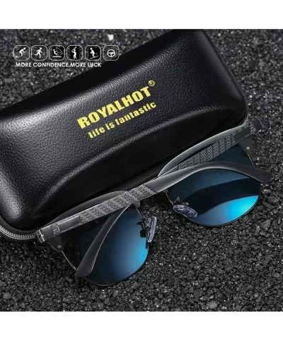 Men Women Polarized Alloy Sunglasses Aluminum Magnesium Frame Sun Glasses Driving Glasses Male 90089 - Grey - CA18WA968KY $23...