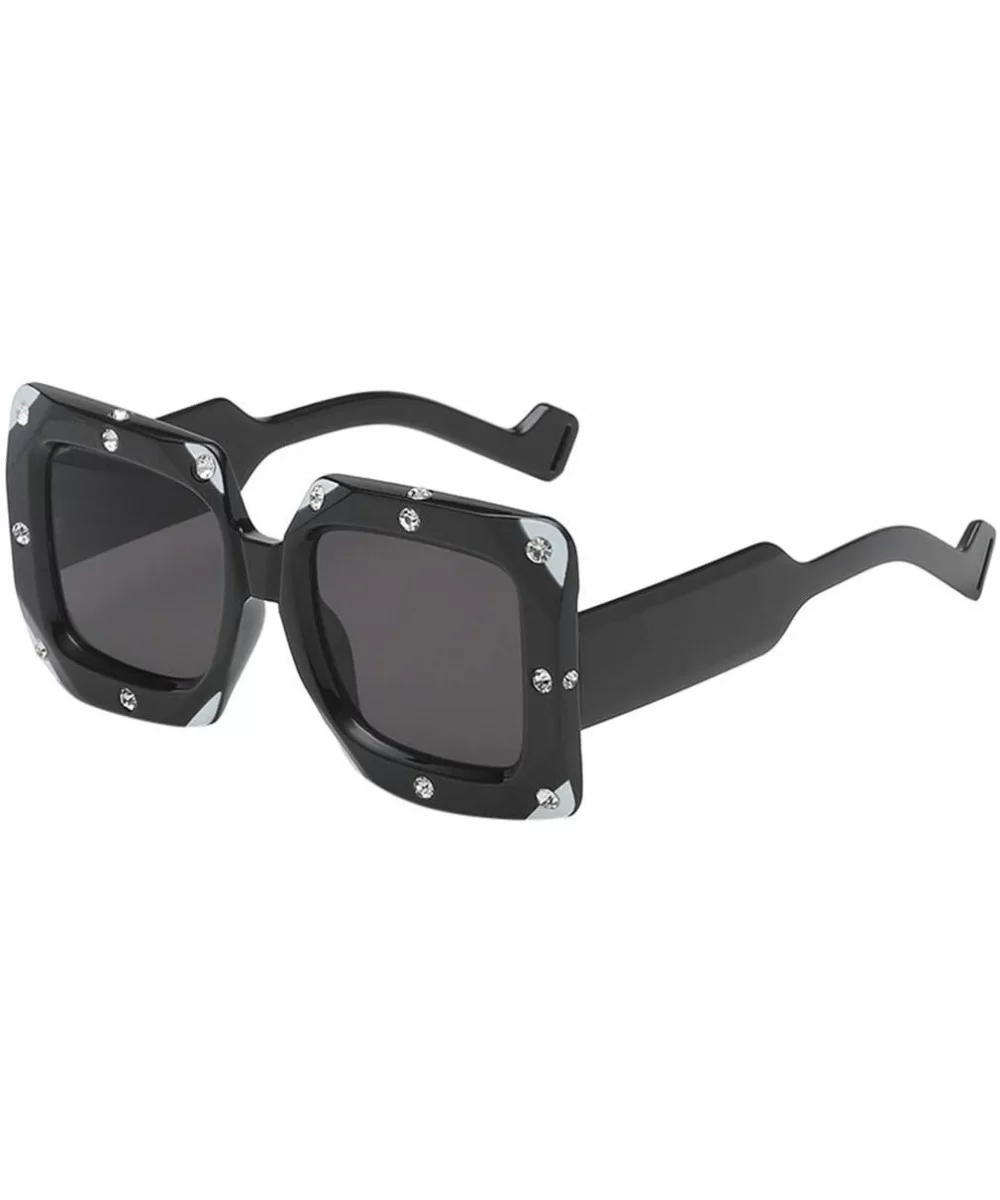 Oversized Fashion Sunglasses Glitter - F - CX199SCYGD8 $10.18 Square