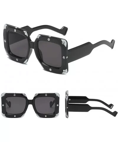 Oversized Fashion Sunglasses Glitter - F - CX199SCYGD8 $10.18 Square