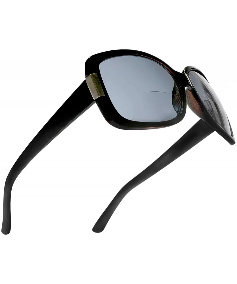 Bifocal Reading Sunglasses for Women Jackie O Fashion Reader Sun Glasses - Black - C611HB8UFQF $78.89 Round