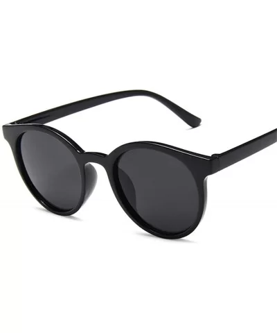 Sunglasses Women Vintage Brand Designer Round Sun Glasses Simple Girls Goggles Ladies Shade Eyewear UV400 - Brown - C01985CCW...