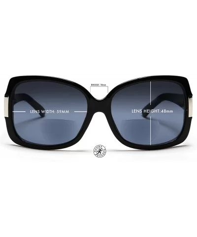 Bifocal Reading Sunglasses for Women Jackie O Fashion Reader Sun Glasses - Black - C611HB8UFQF $78.89 Round