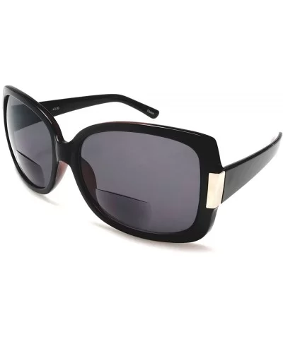 Bifocal Reading Sunglasses for Women Jackie O Fashion Reader Sun Glasses - Black - C611HB8UFQF $78.89 Round