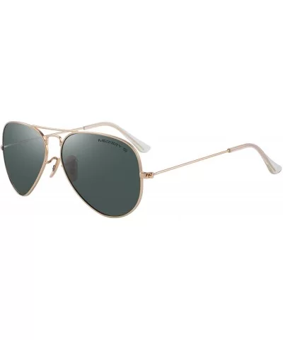 Classic Men Polarized sunglass Pilot Sunglasses for Women 58mm S8025 - Gold&g15 - CP18DLS3028 $15.86 Square