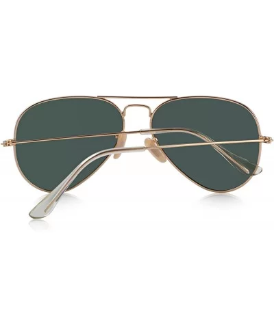 Classic Men Polarized sunglass Pilot Sunglasses for Women 58mm S8025 - Gold&g15 - CP18DLS3028 $15.86 Square