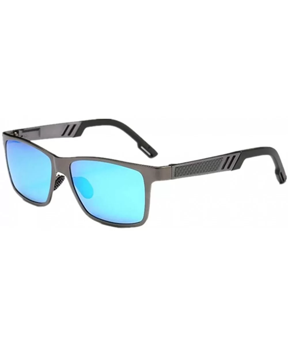 Men Square UV400 Polarized Sunglasses Fashion Sport Driving Glasses - Blue - CF182DUGX60 $14.71 Rimless