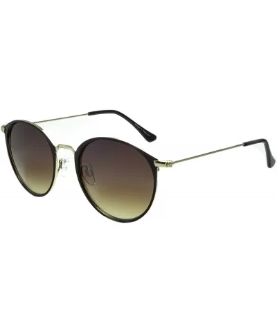 7089 Round Sunglasses UV Protection - Gold / Black - C918O7NK7RK $54.77 Round