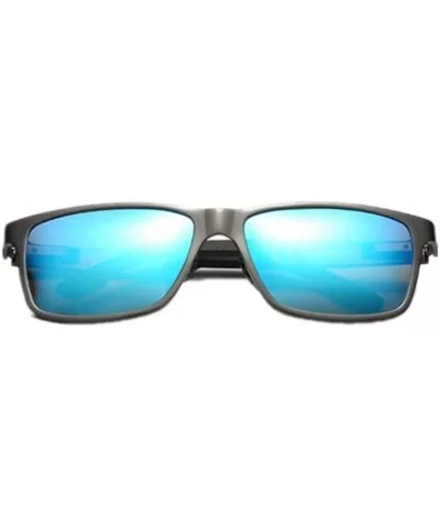 Men Square UV400 Polarized Sunglasses Fashion Sport Driving Glasses - Blue - CF182DUGX60 $14.71 Rimless