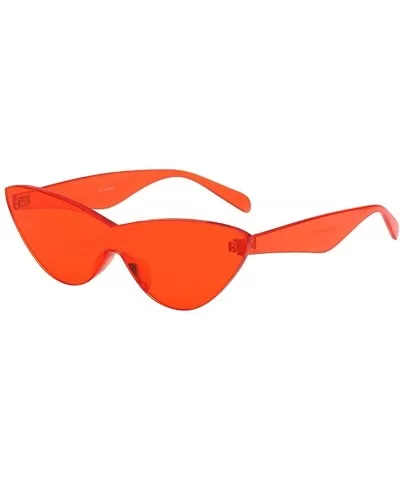 New Unisex Fashion Vintage Solid Color Sunglasses Eyewear New Fashion Transparent Sunglasses - CP18SW9RQW5 $13.00 Oversized