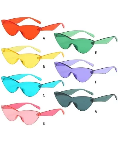 New Unisex Fashion Vintage Solid Color Sunglasses Eyewear New Fashion Transparent Sunglasses - CP18SW9RQW5 $13.00 Oversized