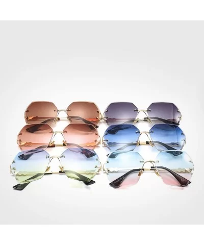 2019 Square RimlPearl Sunglasses Retro Women Er Trendy Gradient Polygon Sun Glasses Female UV400 G23023 - C4198AHYX88 $50.74 ...