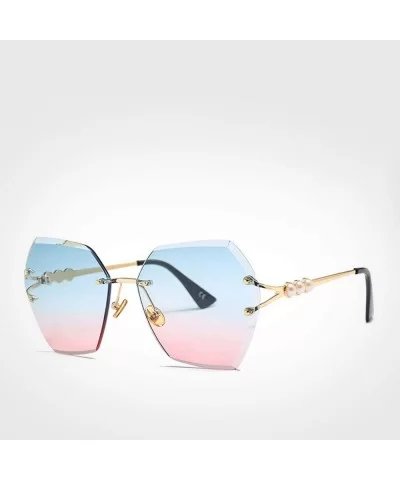 2019 Square RimlPearl Sunglasses Retro Women Er Trendy Gradient Polygon Sun Glasses Female UV400 G23023 - C4198AHYX88 $50.74 ...