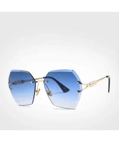 2019 Square RimlPearl Sunglasses Retro Women Er Trendy Gradient Polygon Sun Glasses Female UV400 G23023 - C4198AHYX88 $50.74 ...