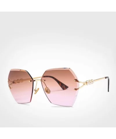 2019 Square RimlPearl Sunglasses Retro Women Er Trendy Gradient Polygon Sun Glasses Female UV400 G23023 - C4198AHYX88 $50.74 ...