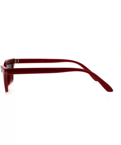 Womens Narrow Goth Cat Eye Vintage Retro Mod Sunglasses - Red Black - C618G85Q5EL $13.34 Cat Eye