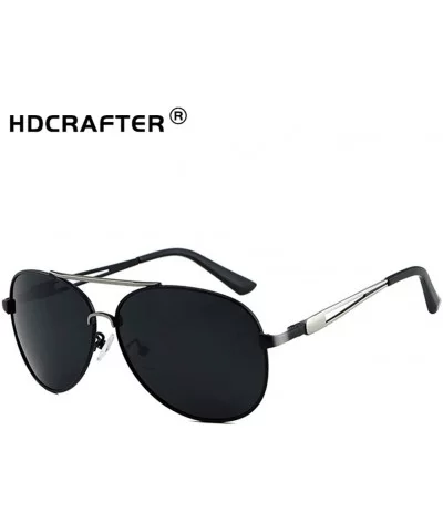 Fashion Retro Biker Fishing Oversized Polarized Sunglasses for Men 612 - Silver - C818ZUI752H $22.07 Oversized