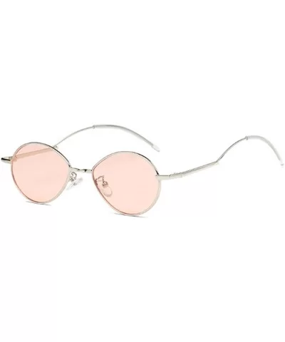 Fashion Sunglasses Vintage Oval Marine Lens Female Men Sunglasses - Pink - CR18EGXSNAH $12.09 Goggle